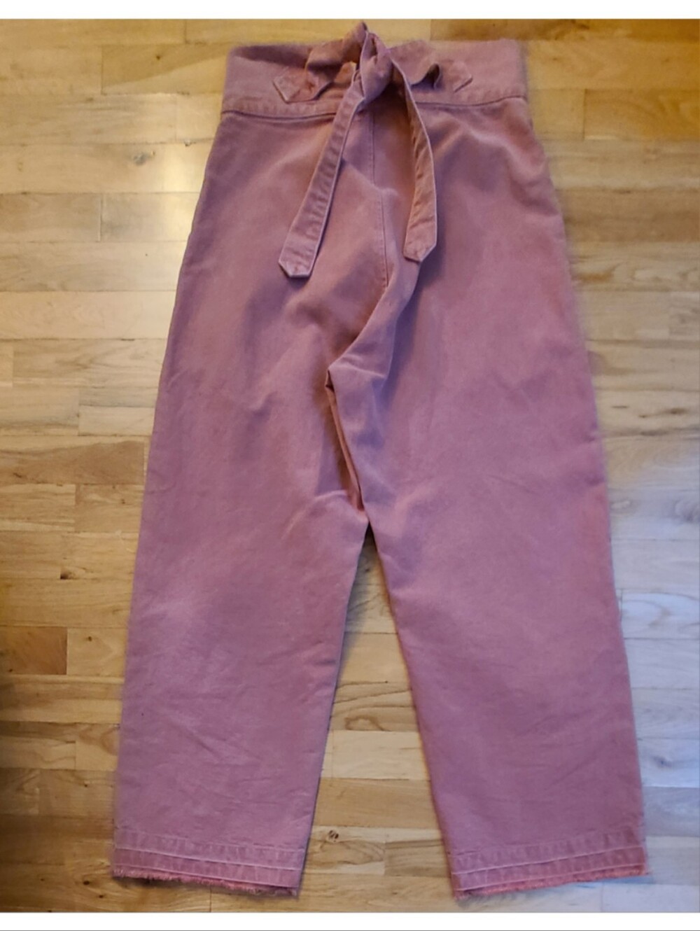 Rudy Jude High Season Wide Leg Raw Hem Pant High Waist Terracotta Resortwear 26 - Picture 7 of 14